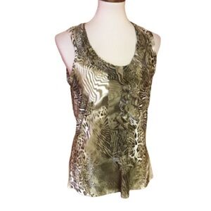 Milano large safari ruffled tank top